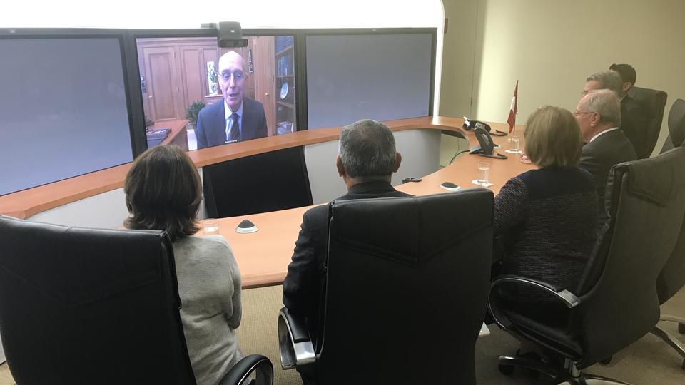 Presidente de Perú y Presidente Eyring