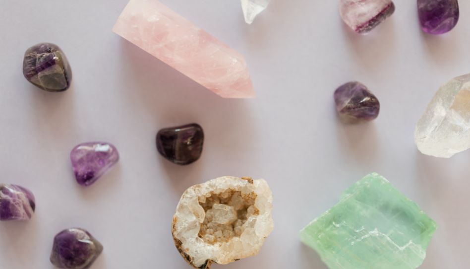 cristales de diferentes colores