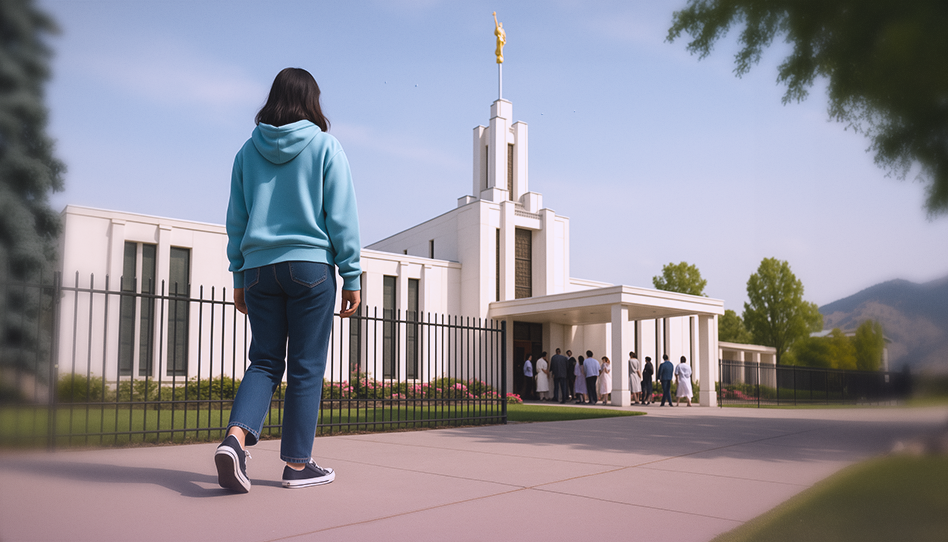Asistí al templo con zapatillas y jeans