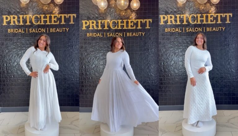Mira los nuevos modelos de vestidos blancos para el templo