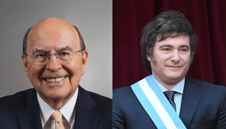 El élder Cook se reúne con el presidente de Argentina