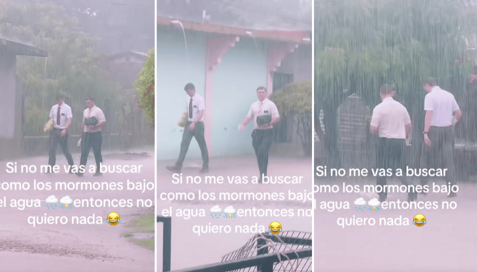 Bajo la lluvia y con las manos llenas de cemento: misioneros se hacen virales