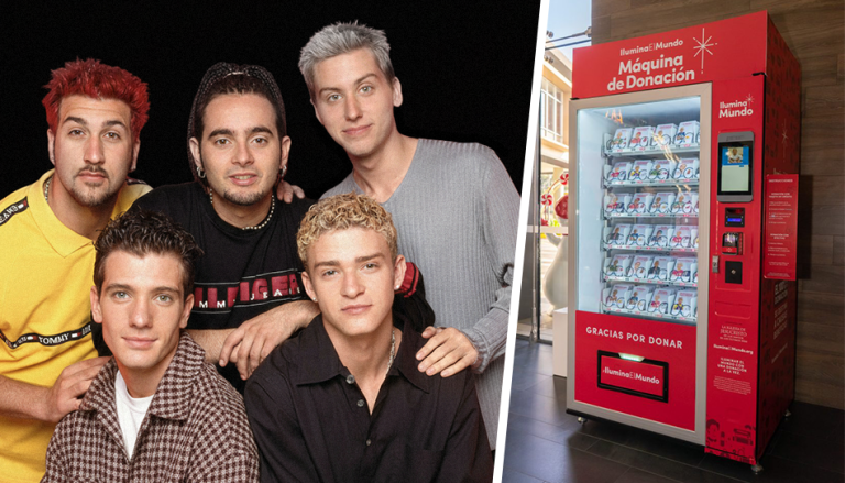 Miembro de NSYNC visita y dona en las máquinas de Ilumina el Mundo