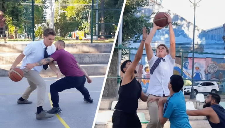 Jóvenes retan a misioneros a un partido de básquet con una curiosa promesa