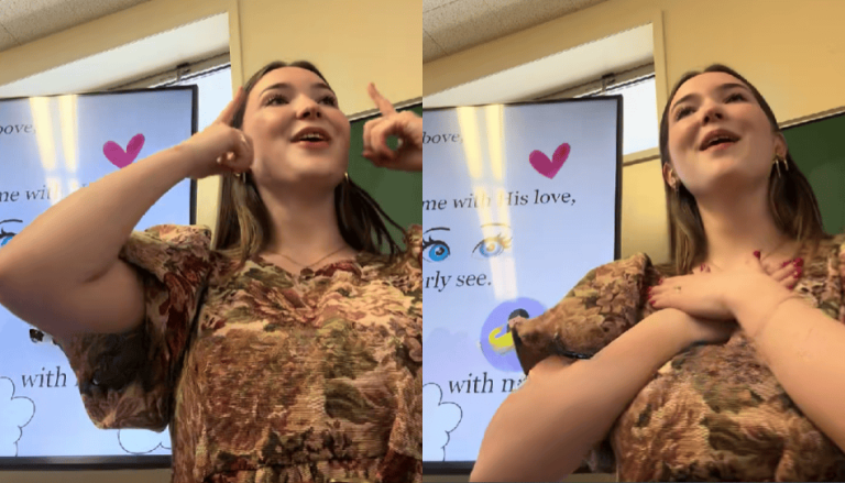 Recibió críticas por su fe y respondió con amor cantando una canción de la Primaria