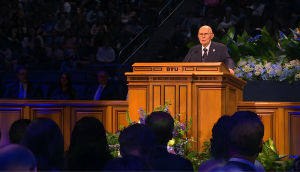 Así se vivió el primer devocional del presidente Oaks en BYU