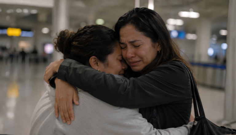 Una impresión inesperada en el aeropuerto terminó en lágrimas