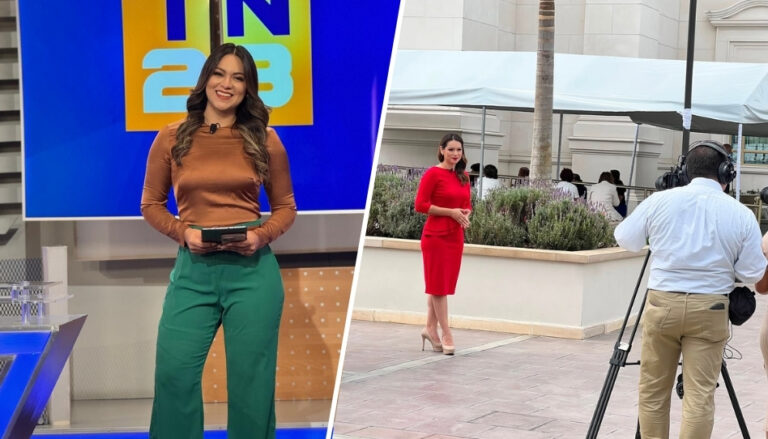 Periodista e influencer une sus dos mundos en la cobertura de un templo
