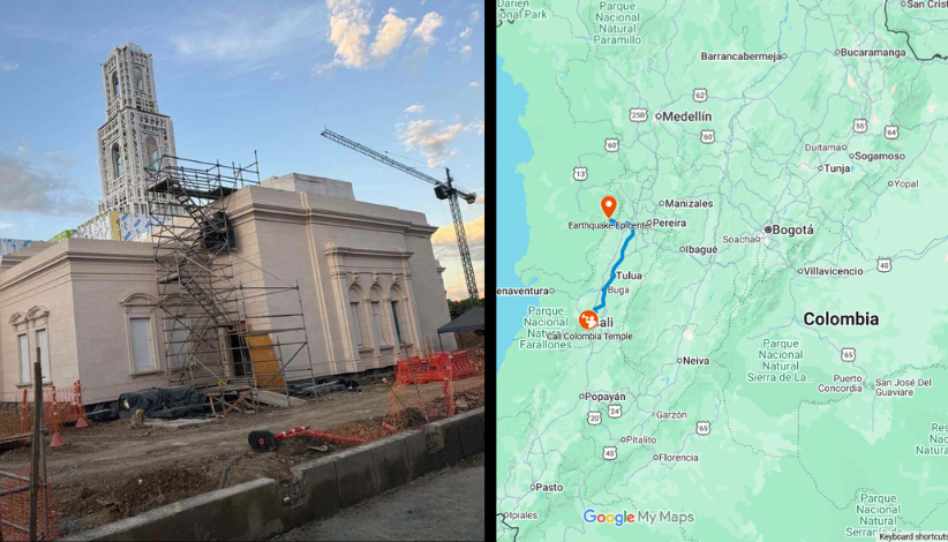 El estado del Templo de Cali tras el fuerte terremoto en Colombia