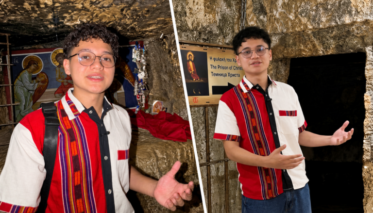 Influencer cristiano visita sitios asociados a las últimas horas de vida de Cristo